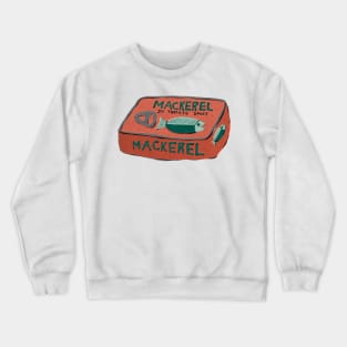 Mackerel vintage tin paper cut illustration Crewneck Sweatshirt